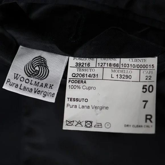 Canali Jacket Mens 44 R Black Travel Water Resistant Wool Coat Blazer Italy